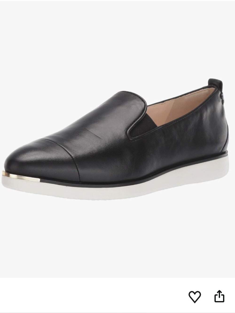 Cole Haan SZ 9 Black Leather Slip On Preppy Old $ Minimalist Comfort Timeless